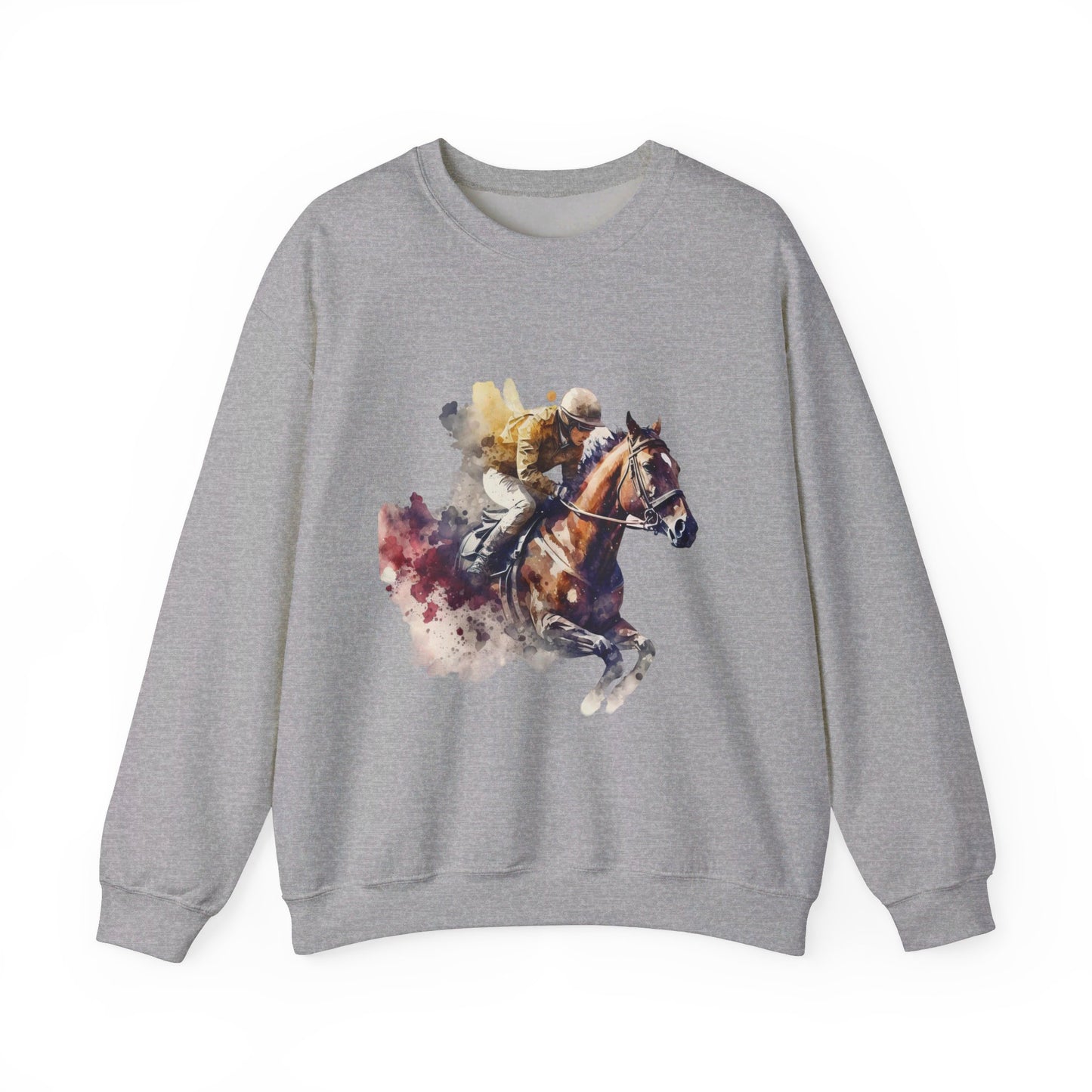 Water color look, jockey and horse