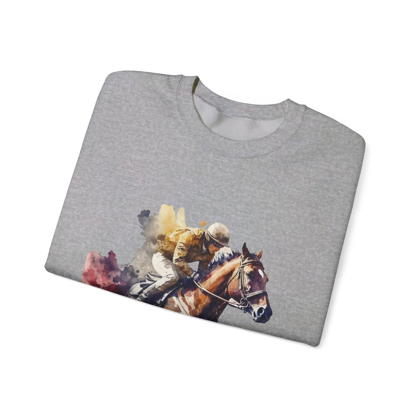 Water color look, jockey and horse