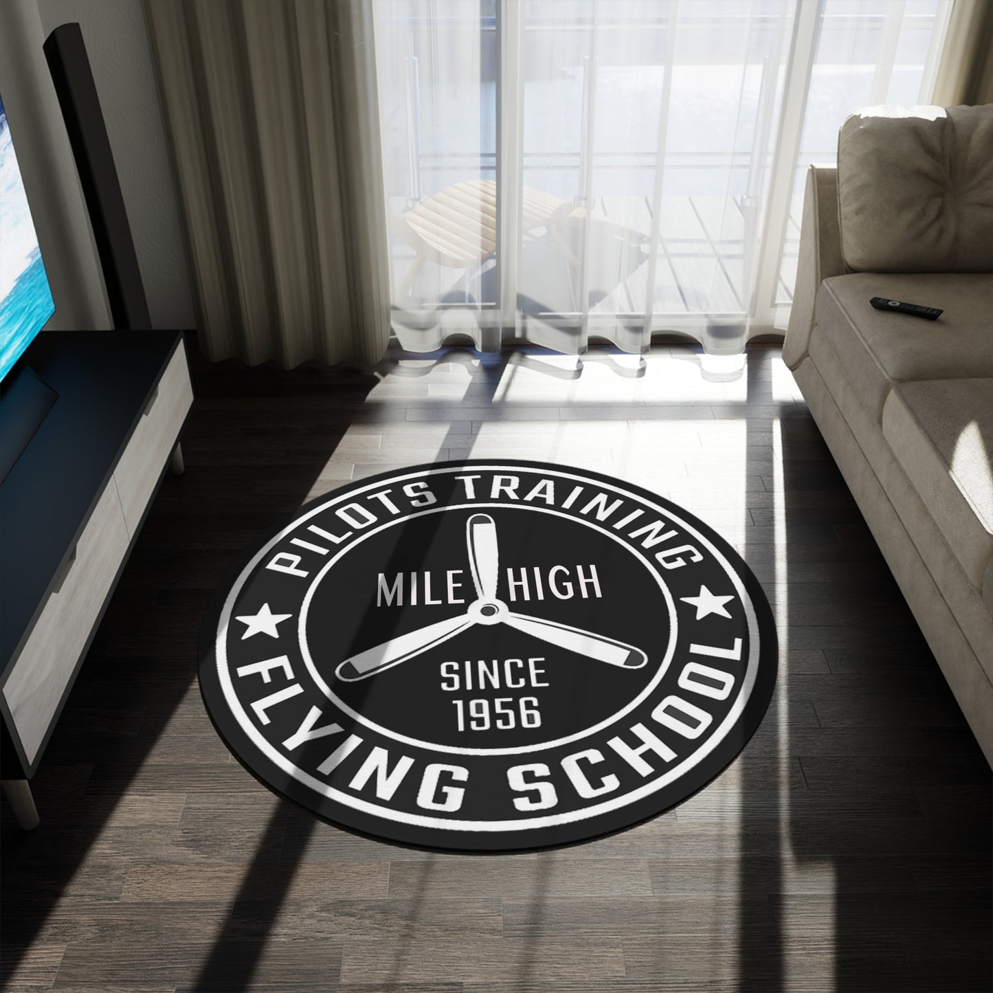 Round Rug - Pilot Training Gift and Joke