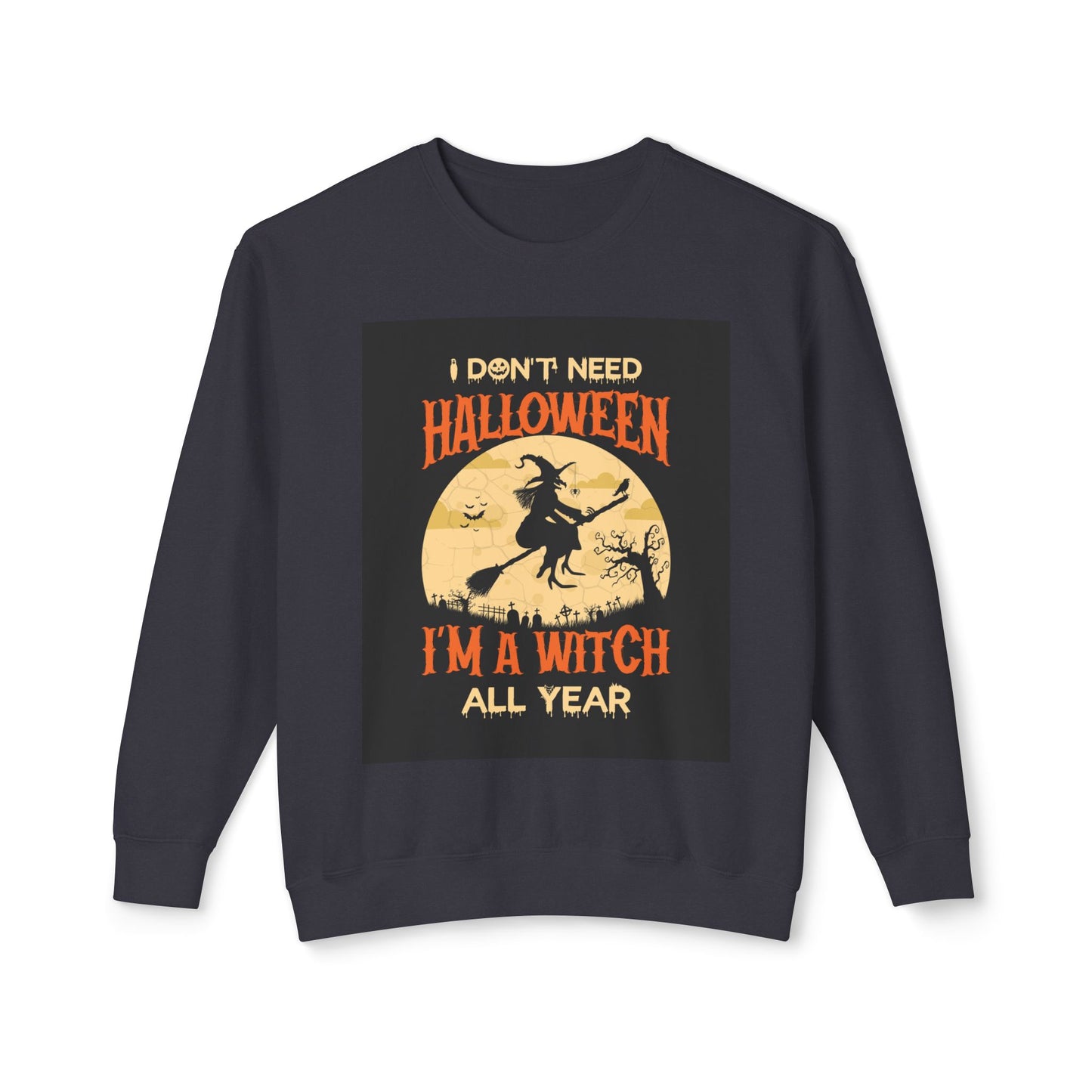 Unisex Lightweight Halloween Crewneck Sweatshirt