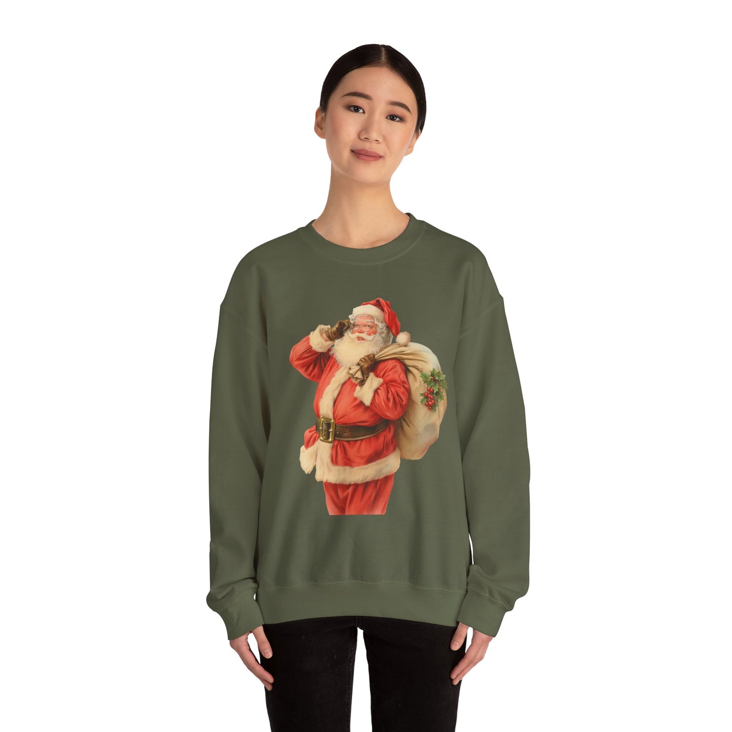 Vintage Santa, hes on his way.