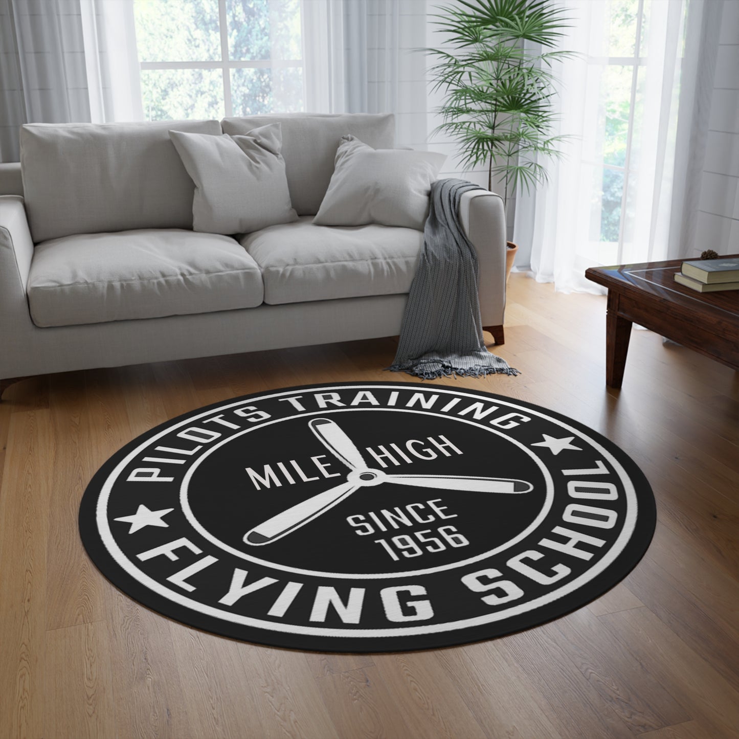 Round Rug - Pilot Training Gift and Joke