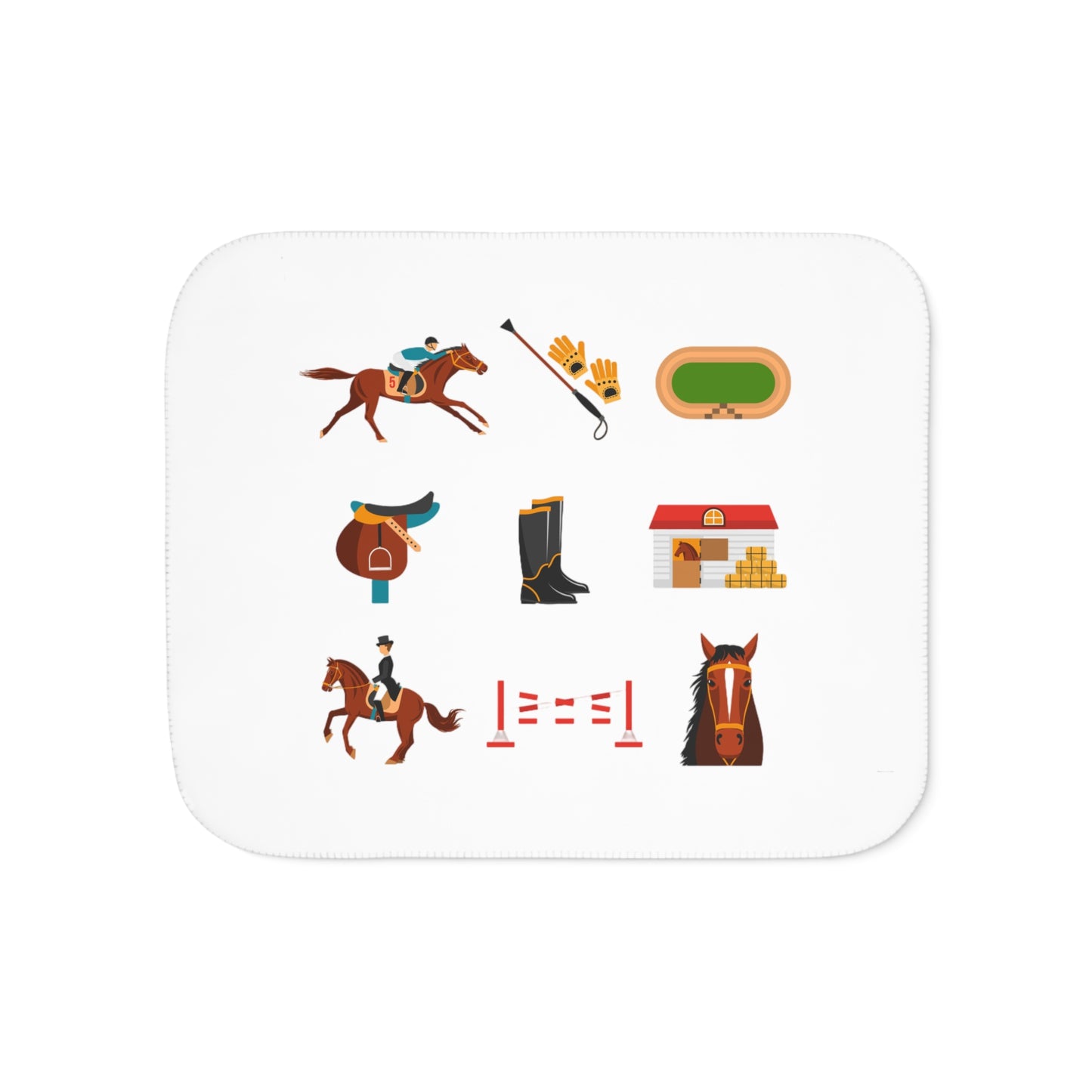 Sherpa Blanket, Horse themed. For those who can't wait to get to the barn