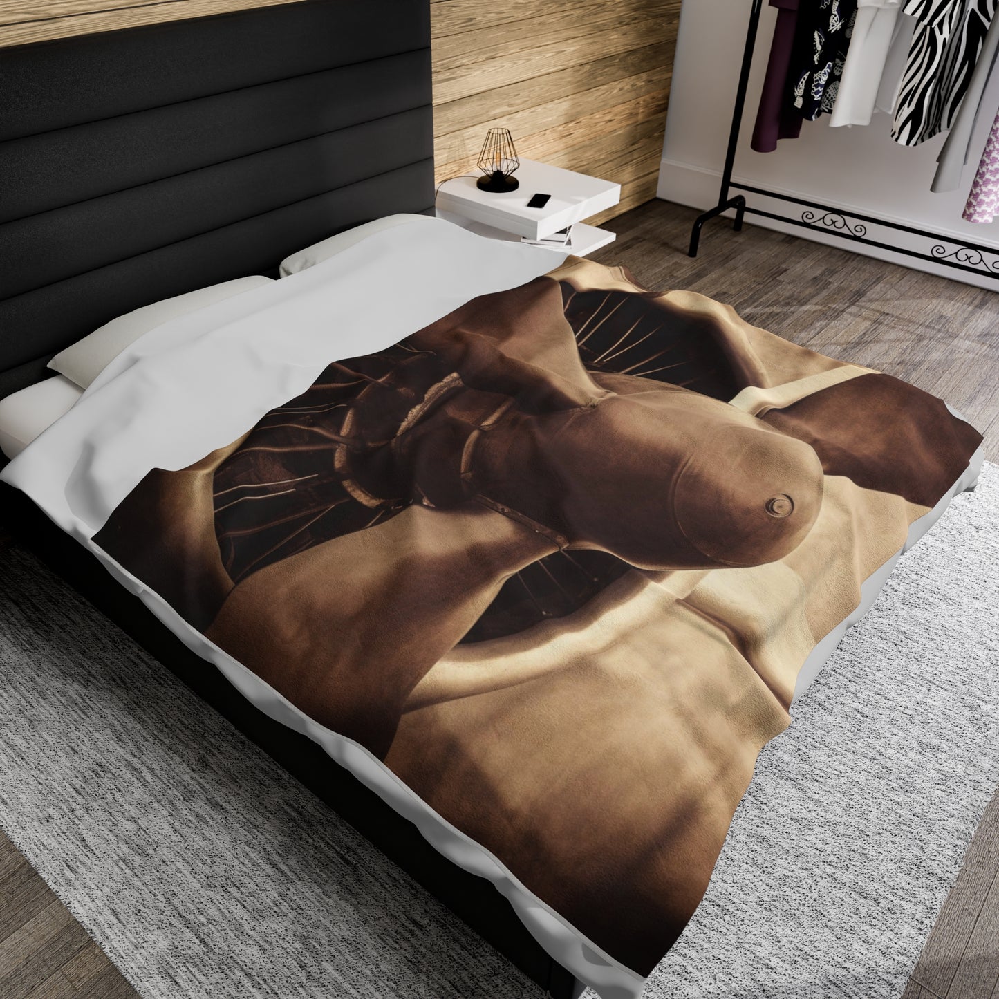 Velveteen Plush Blanket with a vintage feel.