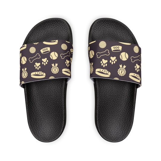 When you are taking OUT the dog, Slide these on.
