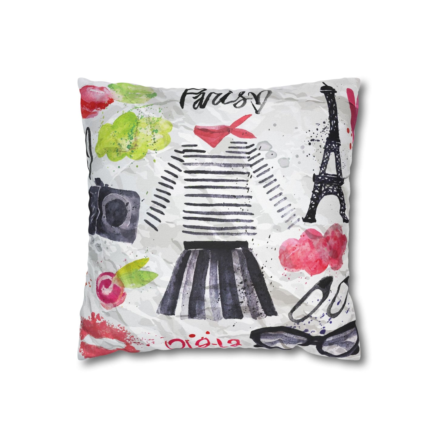 Spun Polyester Square Pillowcase
