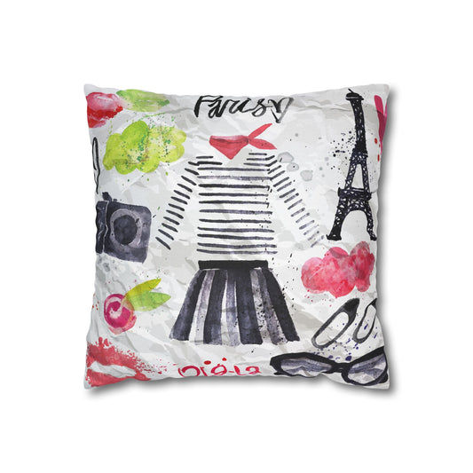 Spun Polyester Square Pillowcase