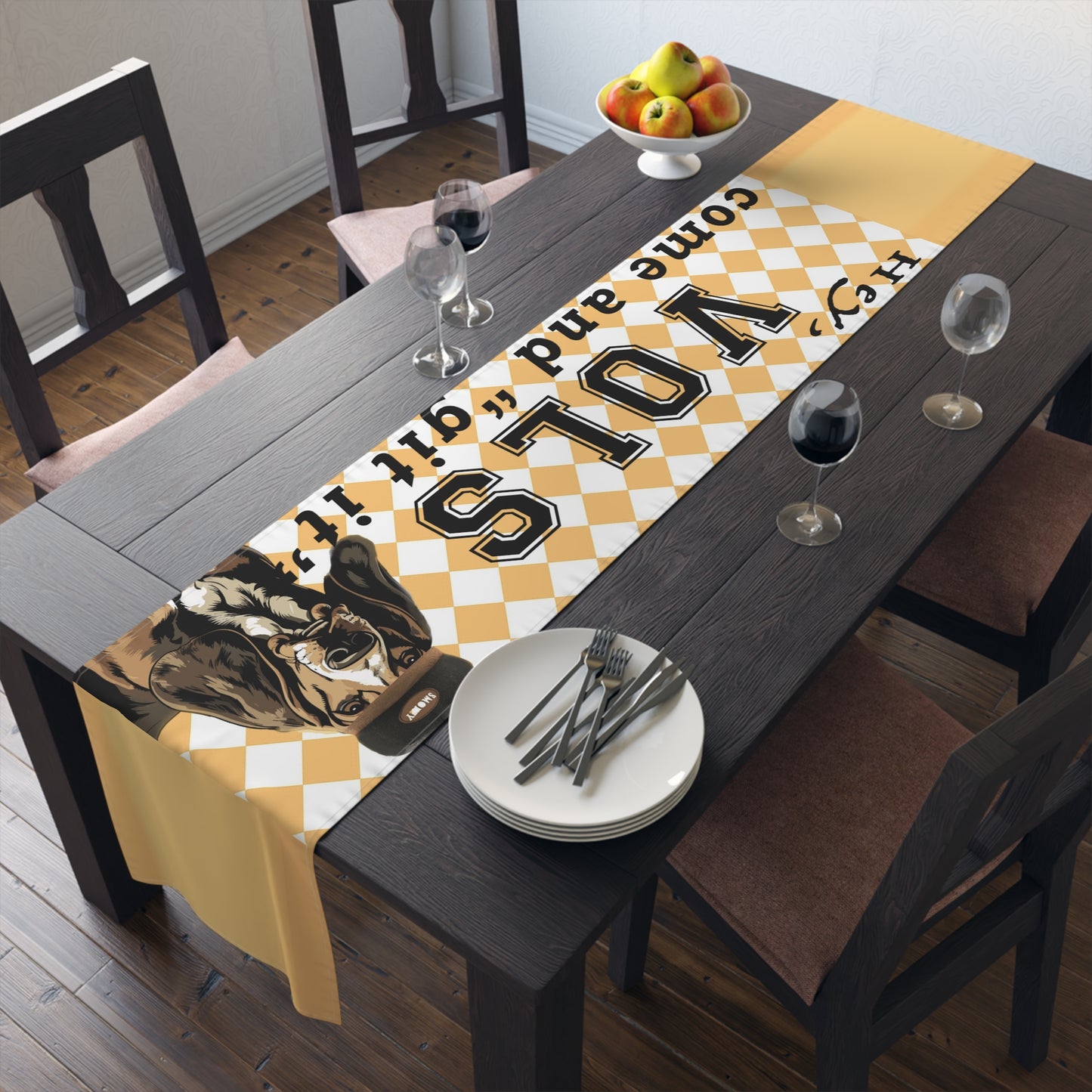 UT Table Runner  (Cotton, Poly)