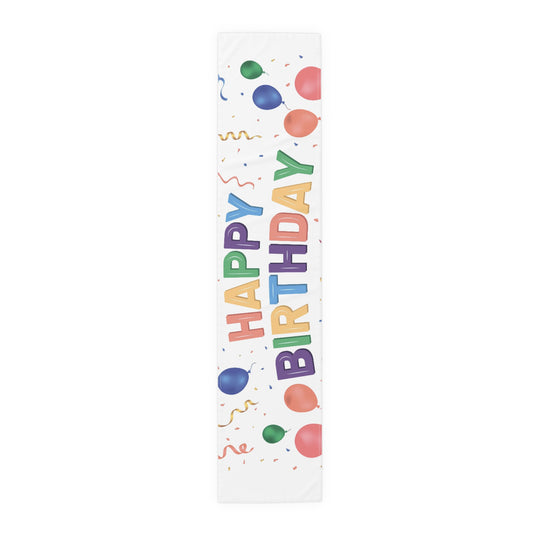 Table Runner Birthday Theme (Cotton, Poly)